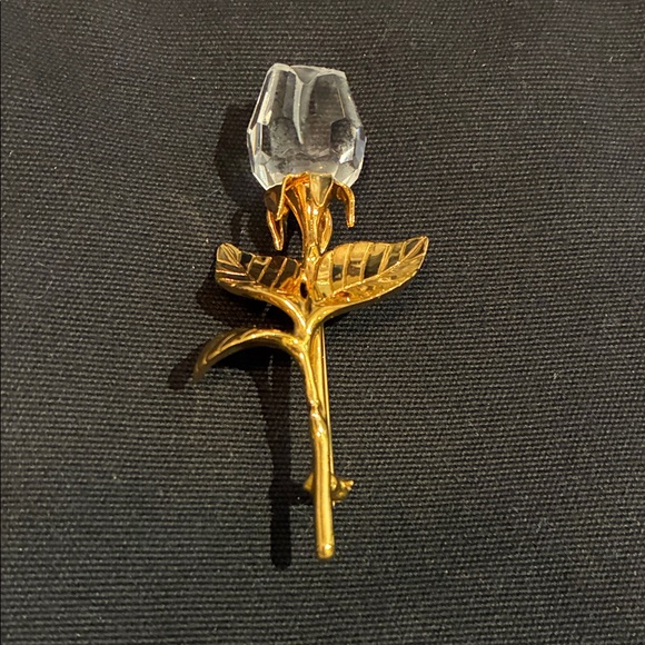Swarovski Jewelry - Swarovski Elegant Gold and Silver Rose Brooch👝